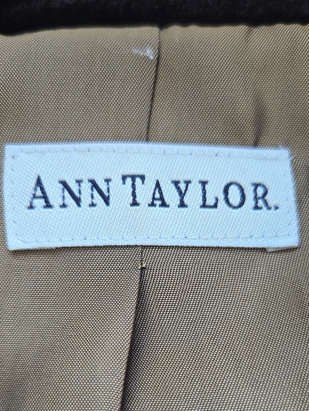 Ann Taylor Brown Velvet Nehru Jacket Size 6 - Picture 6 of 8